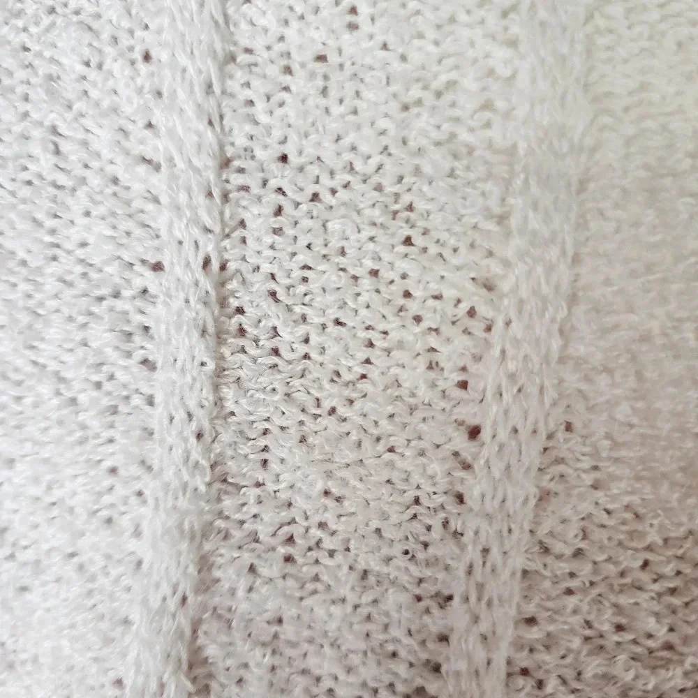 Vintage Sears Knit Midi Skirt Ivory Gathered Waist Size 16 Measures Smaller - Picture 8 of 10